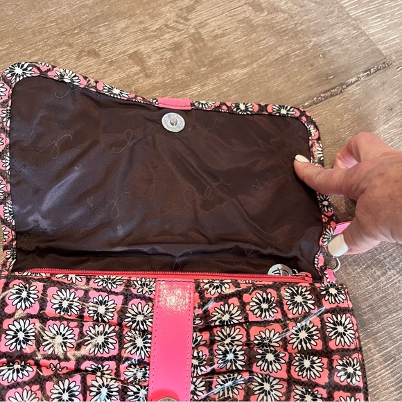 VERA BRADLEY Frill pink multicolor shoulder, crossbody bag, handbag, pur… - Picture 4 of 9